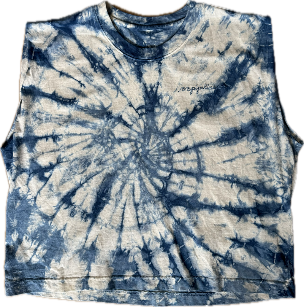 Pipeline Logo Muscle Tee in Ocean Blue