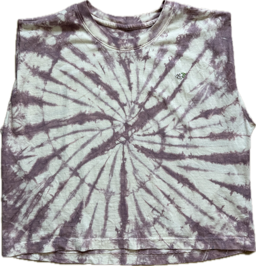 Blackberry Blossom Muscle Tee in Berry Stain