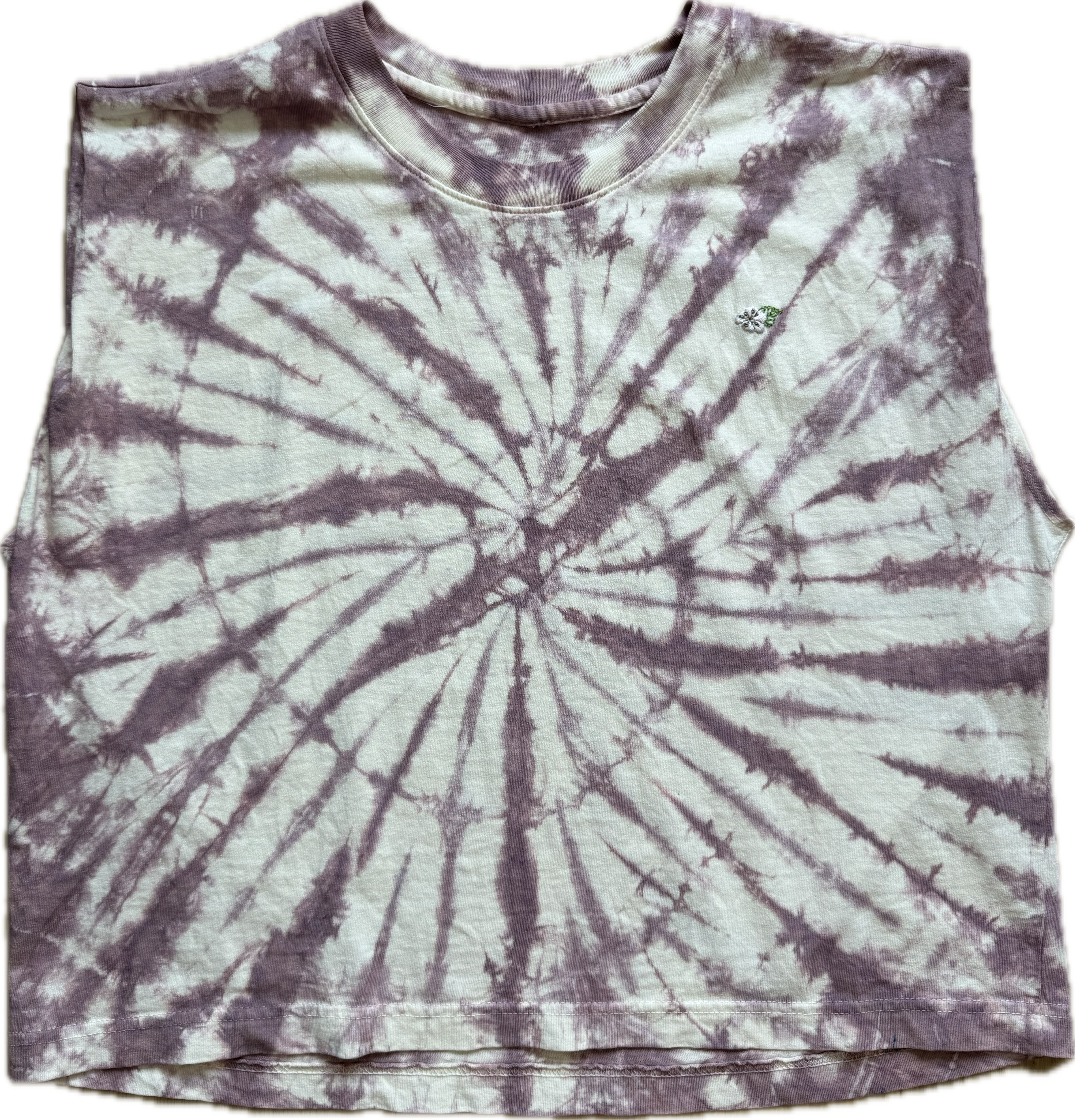 Blackberry Blossom Muscle Tee in Berry Stain